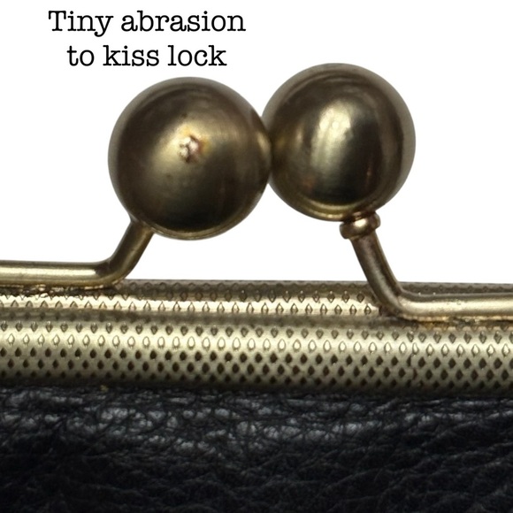 EMMA FOX Dressage Frame Kiss-Lock Black Leather Satchel Vibrant Cotton Interior - Picture 5 of 16